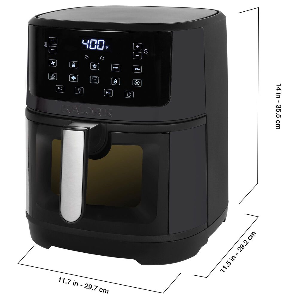 Edgecraft 7-Quart Touchscreen Air Fryer with Window in Black, , large