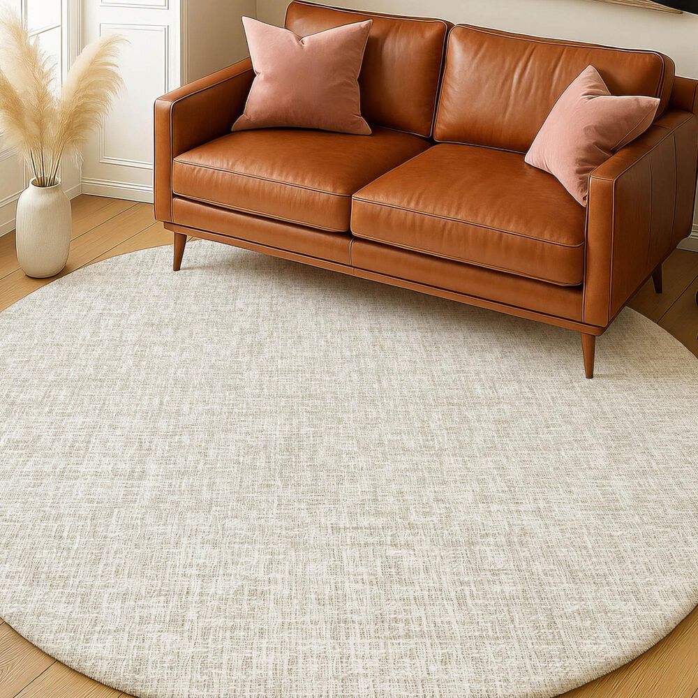 Dalyn Rug Company Voyage VY1 Linen 8' Round Area Rug, , large