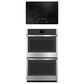 GE Appliances 2-Piece Kitchen Package with Stainless Steel 10 Cu. Ft. Double Electric Wall Oven and Black 30" Electric Cooktop, , large