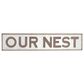 Maple and Jade 8" x 37" Sign Wall Decor in Brown and Grey, , large