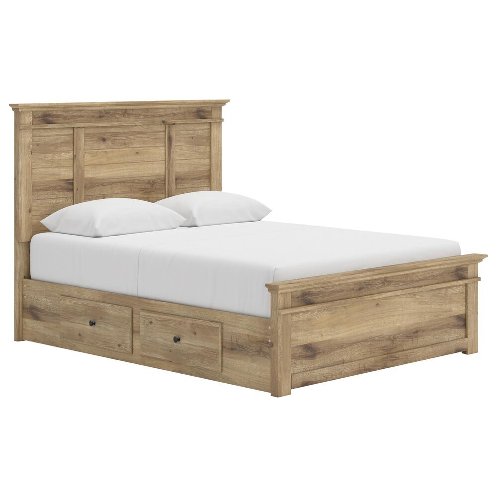 Ashley Makidern Queen Storage Bed with Four Drawers in Tan, , large