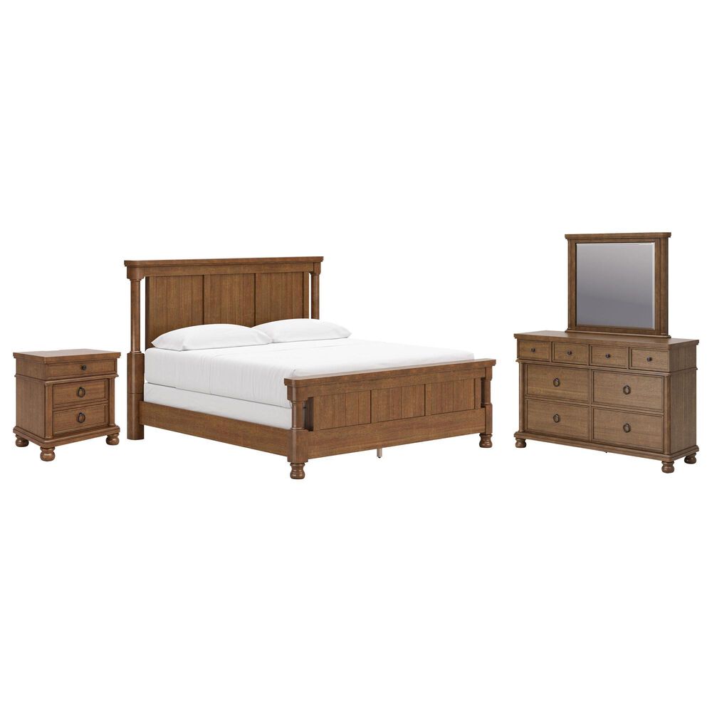 Ashley Rowlenstown 4-Piece California King Panel Bedroom Set in Brown, , large