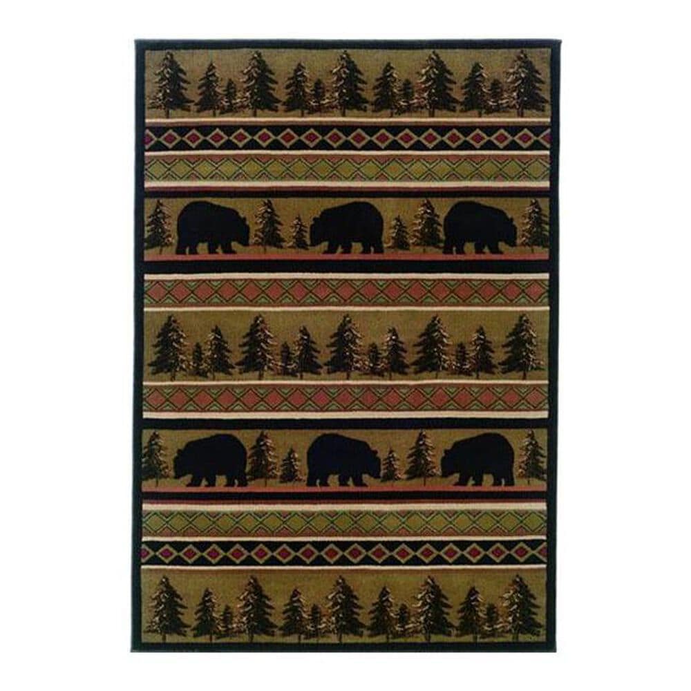 Oriental Weavers Hudson 1066A 6"7" x 9"6" Tan Area Rug, , large
