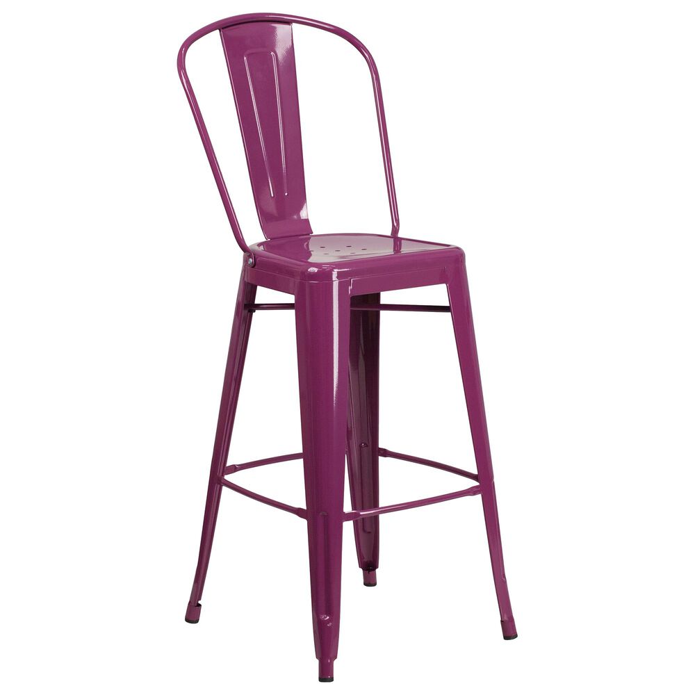 Flash Furniture 30" Barstool in Purple, , large