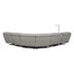 Interlochen 6-Piece Leather Power Reclining Sectional with Power Headrests in Blanca Light Gray, , large