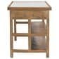Home Trends & Design Manila 58" Kitchen Island Table in Natural and White, , large
