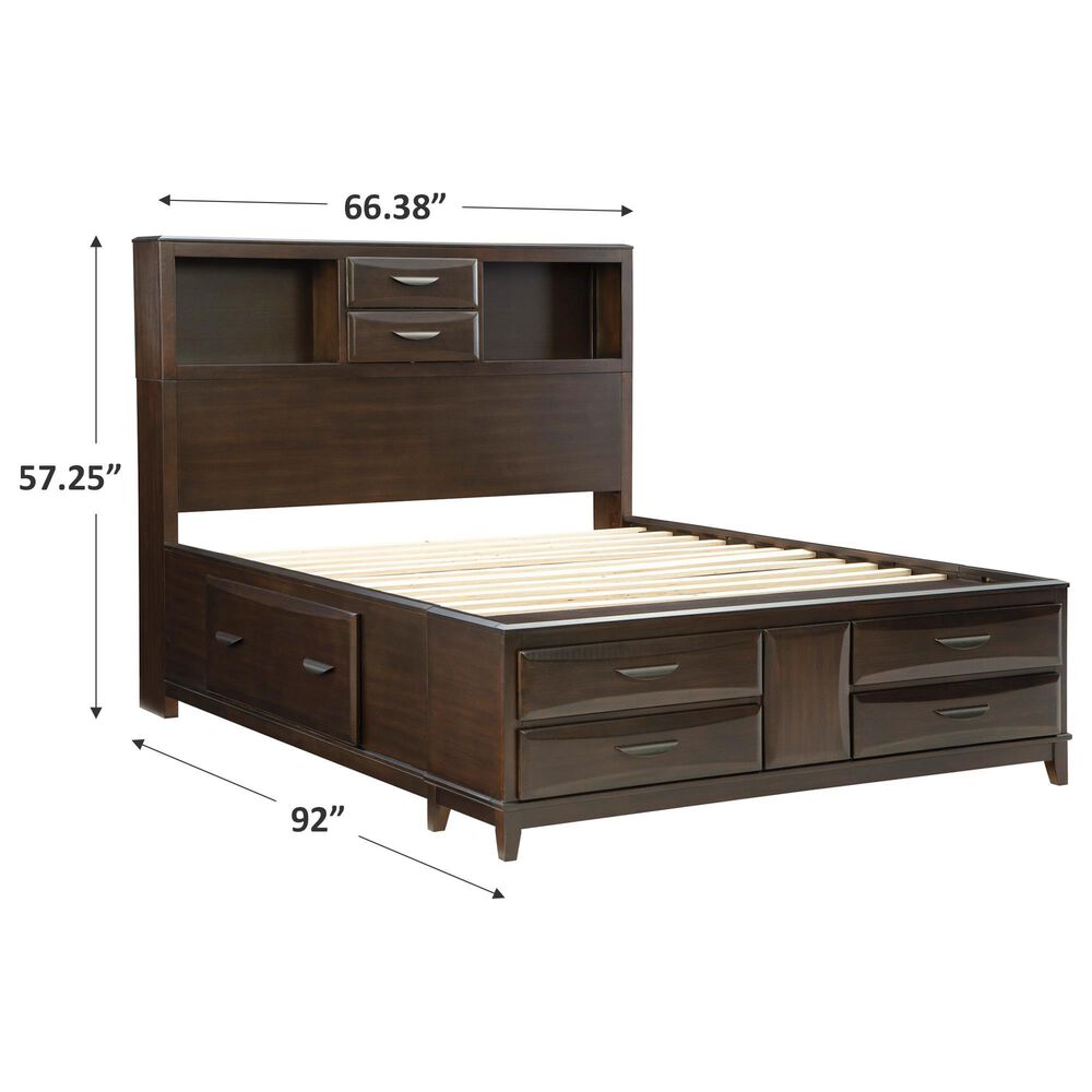 Ashley Vanmore Queen Storage Bed in Dark Brown, , large