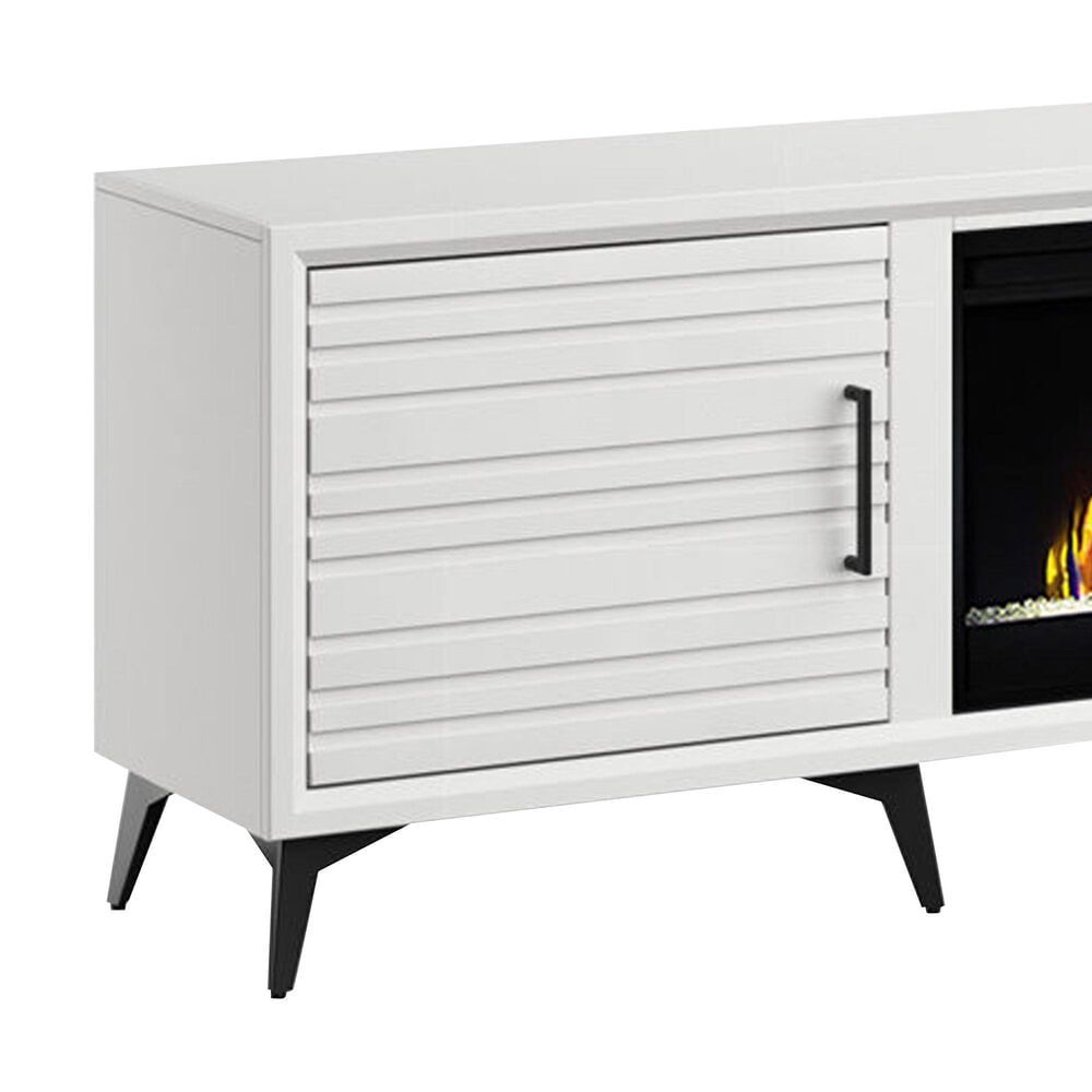 Endress International Malibu 95" Fireplace TV Stand in White, , large