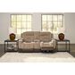 Ashley Mixed Motion Power Reclining Loveseat with Console in Brownstone, , large