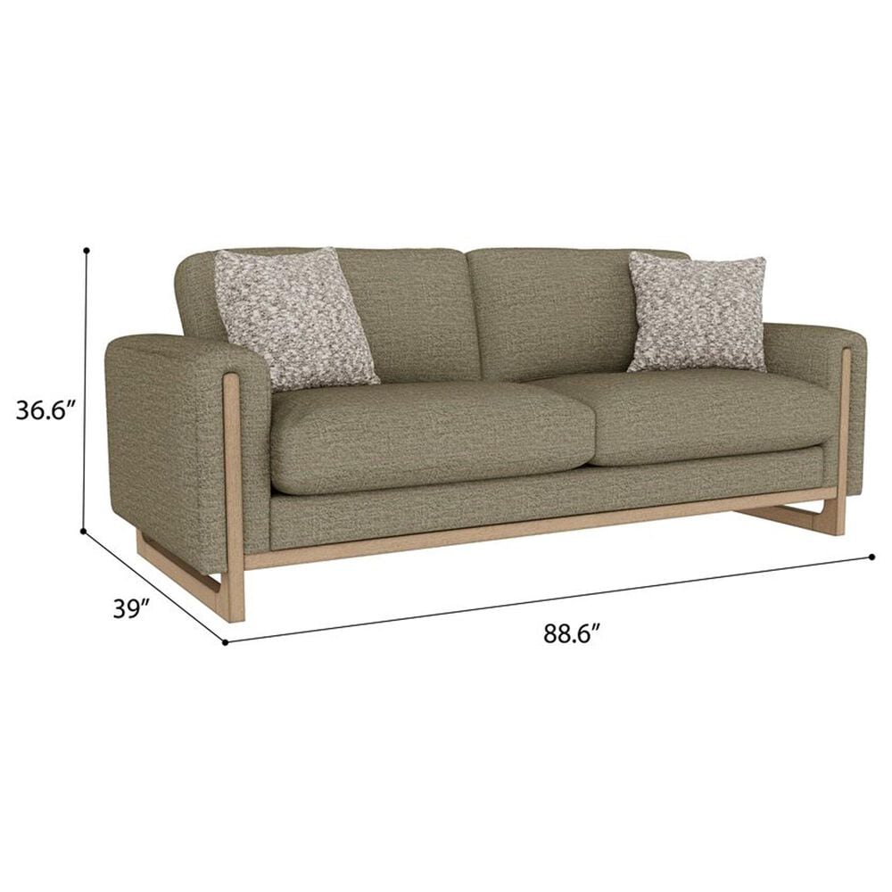 Golden Wave Furniture Sutton Place Stationary Sofa in Green, , large