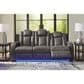 Ashley Fyne-Dyme Power Reclining Sofa in Shadow, , large