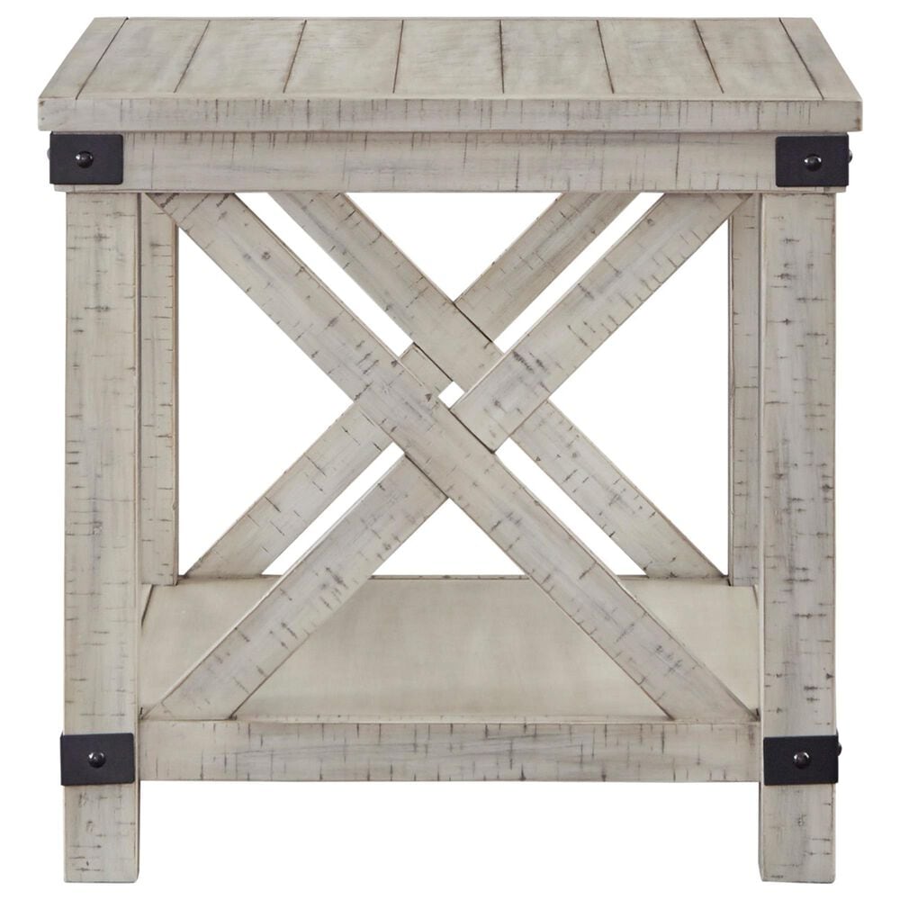 Ashley Carynhurst Rectangular End Table in Whitewash, , large