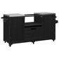 HOMLUX 67" Outdoor Kitchen Island with Stainless Steel Top in Black, , large