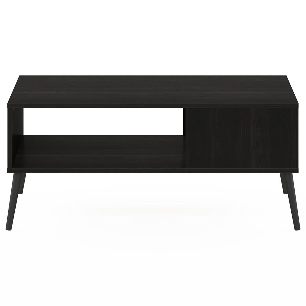HOMLUX 2-Tier Mid-Century Modern Coffee Table in Espresso, , large