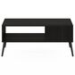 HOMLUX 2-Tier Mid-Century Modern Coffee Table in Espresso, , large