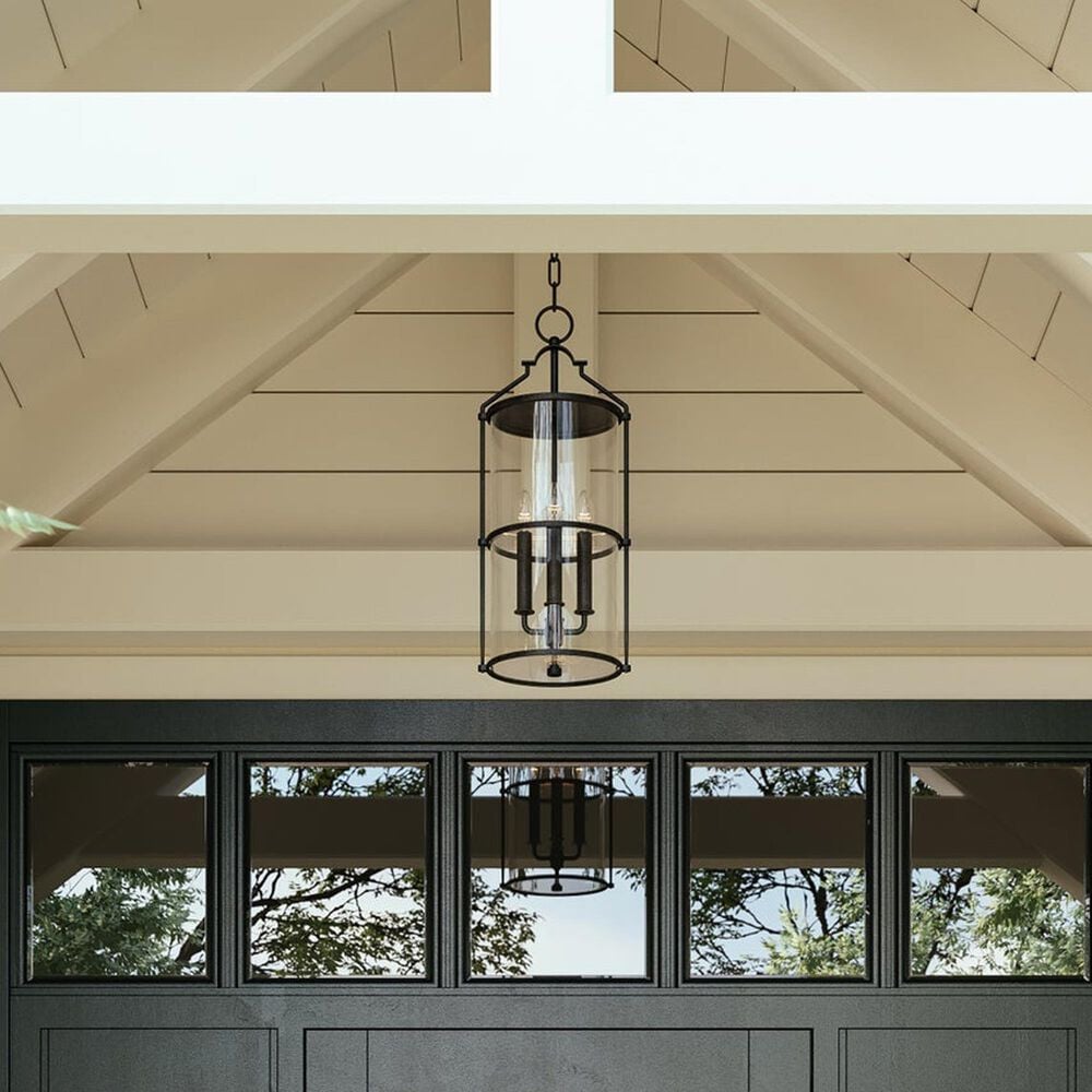 Troy Lighting Burbank 4-Light Exterior Pendant in Texture Black, , large