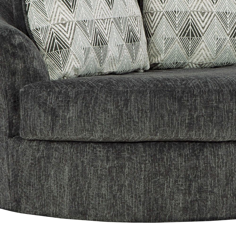 Ashley Biddeford Swivel Accent Chair in Shadow, , large