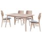 New Heritage Design Oscar 5-Piece Rectangular Dining Set in White Ash, , large