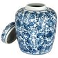 Creative Coop Decorative Large Ceramic Ginger Jar with Lid in Blue and White, , large