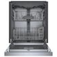 Bosch 300 Series 24" Built-In Recessed Handle Dishwasher in Stainless Steel, , large