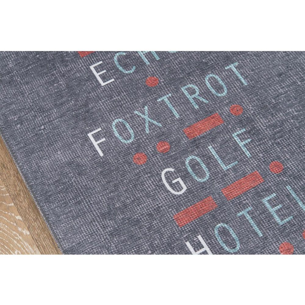 Novogratz District DIS-2 7&#39;6&quot; x 9&#39;6&quot; Charcoal Area Rug, , large