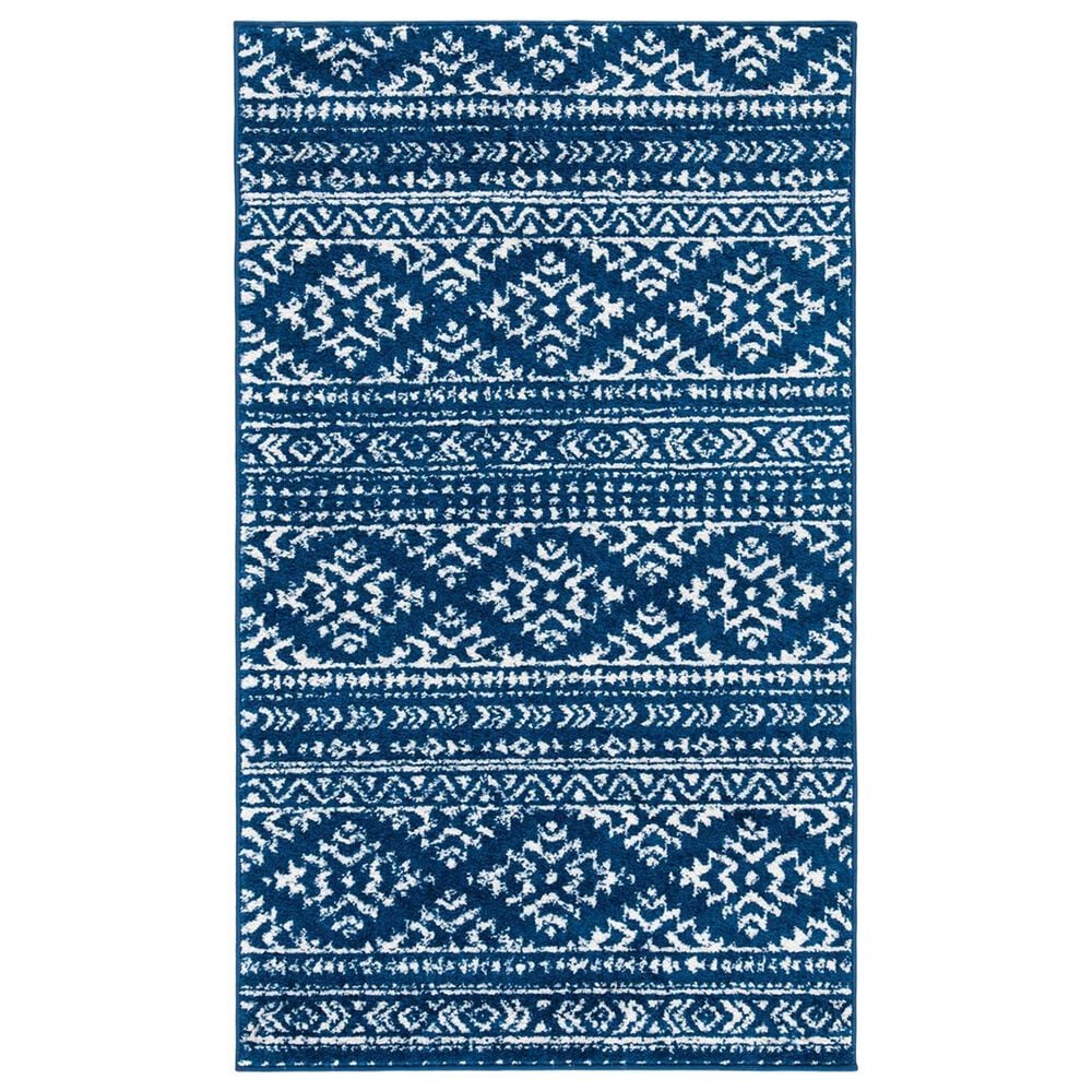 Safavieh Tulum 2" x 5" Navy and Ivory Runner, , large