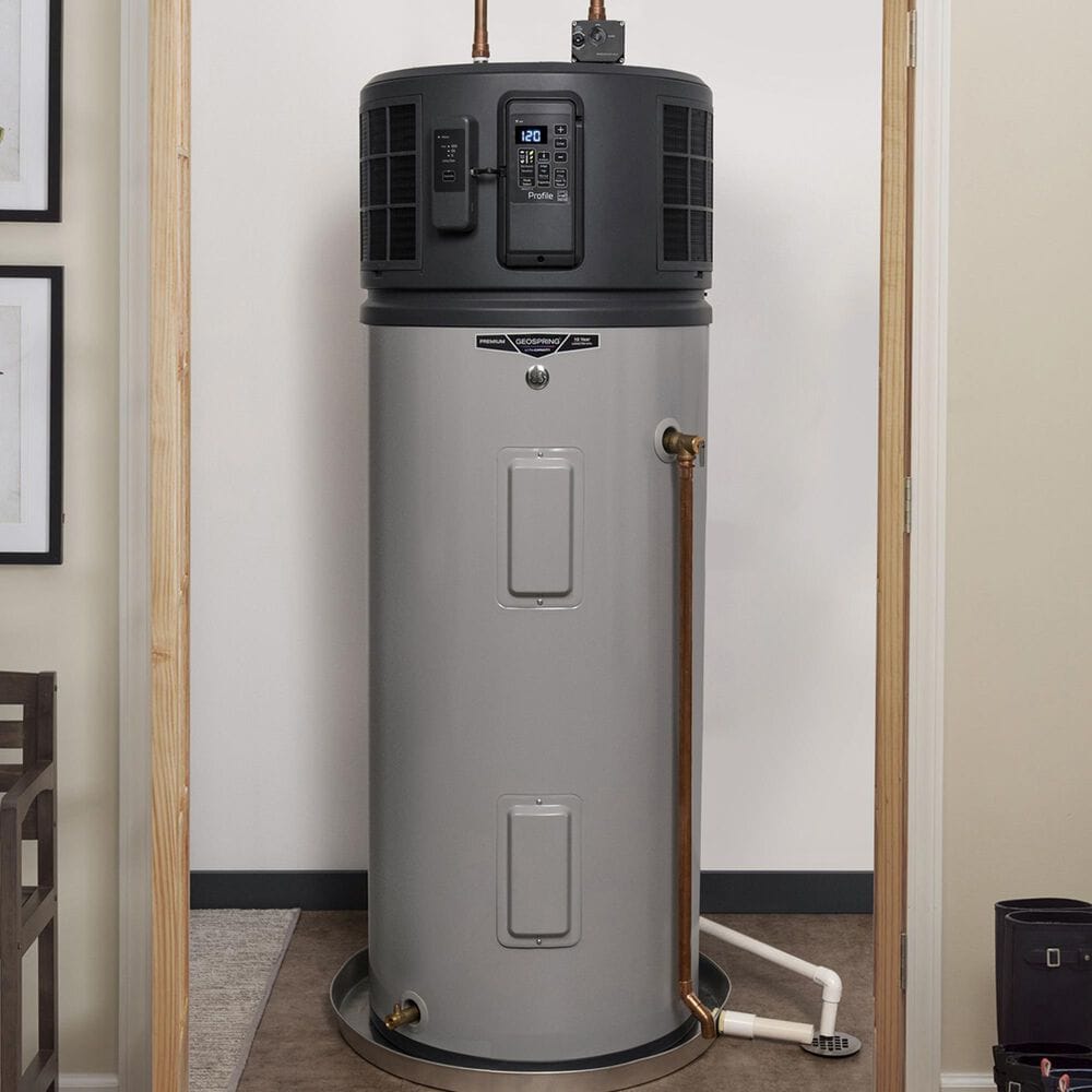 GE Appliances GeoSpring 40-Gallon 120V Smart Hybrid Heat Pump Water Heater with FlexCapacity in Gray, , large