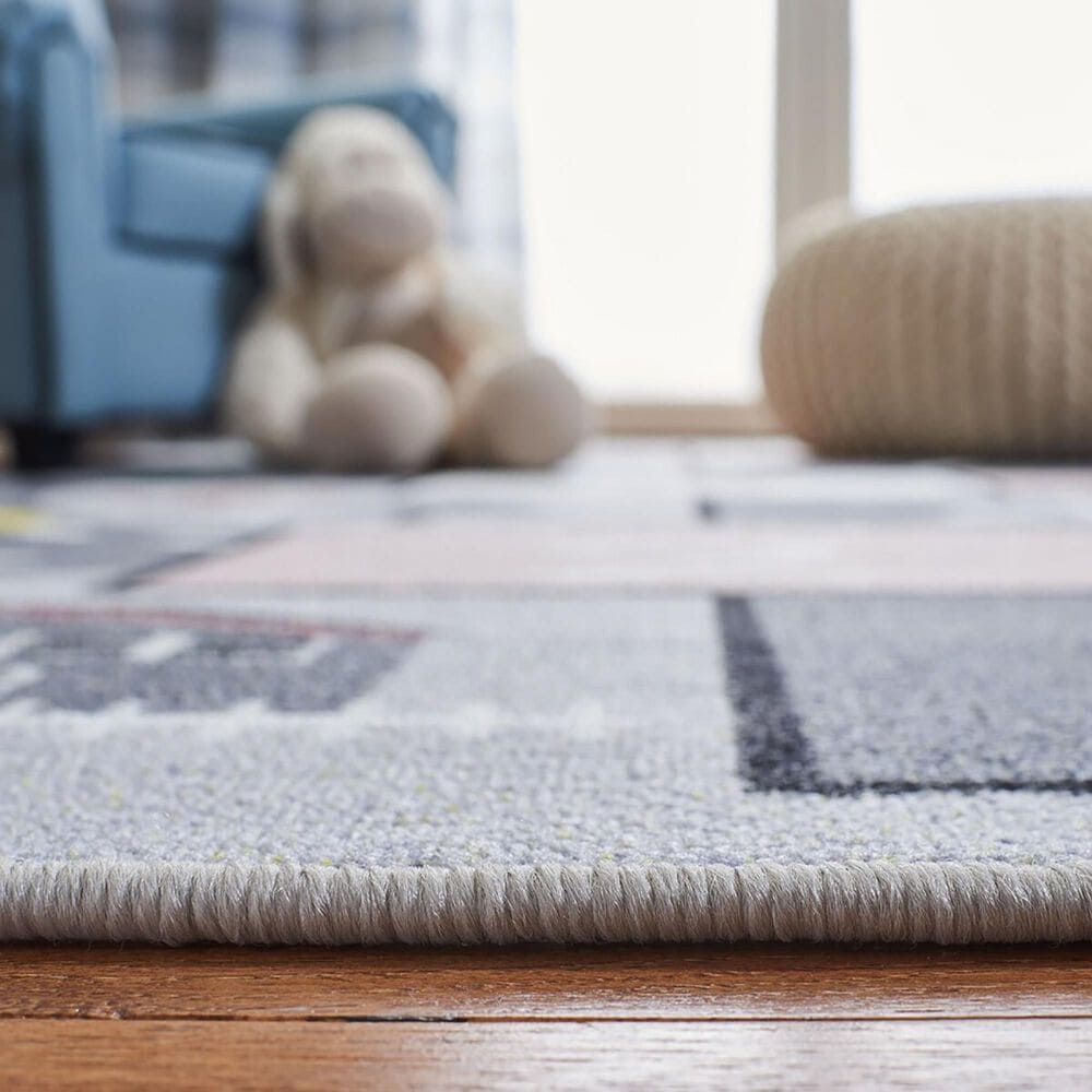 Safavieh Kids Playhouse 4&#39;4&quot; x 6&#39; Grey and Pink Rug, , large
