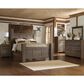 Ashley Juararo Queen Poster Bed in Dark Brown, , large