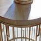 Lexington Furniture Shadow Play Studio Round Accent Table in Taupe Gray and Burnished Silver, , large