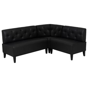 Linden Boulevard Auden Corner Nook Bench in Black, , large