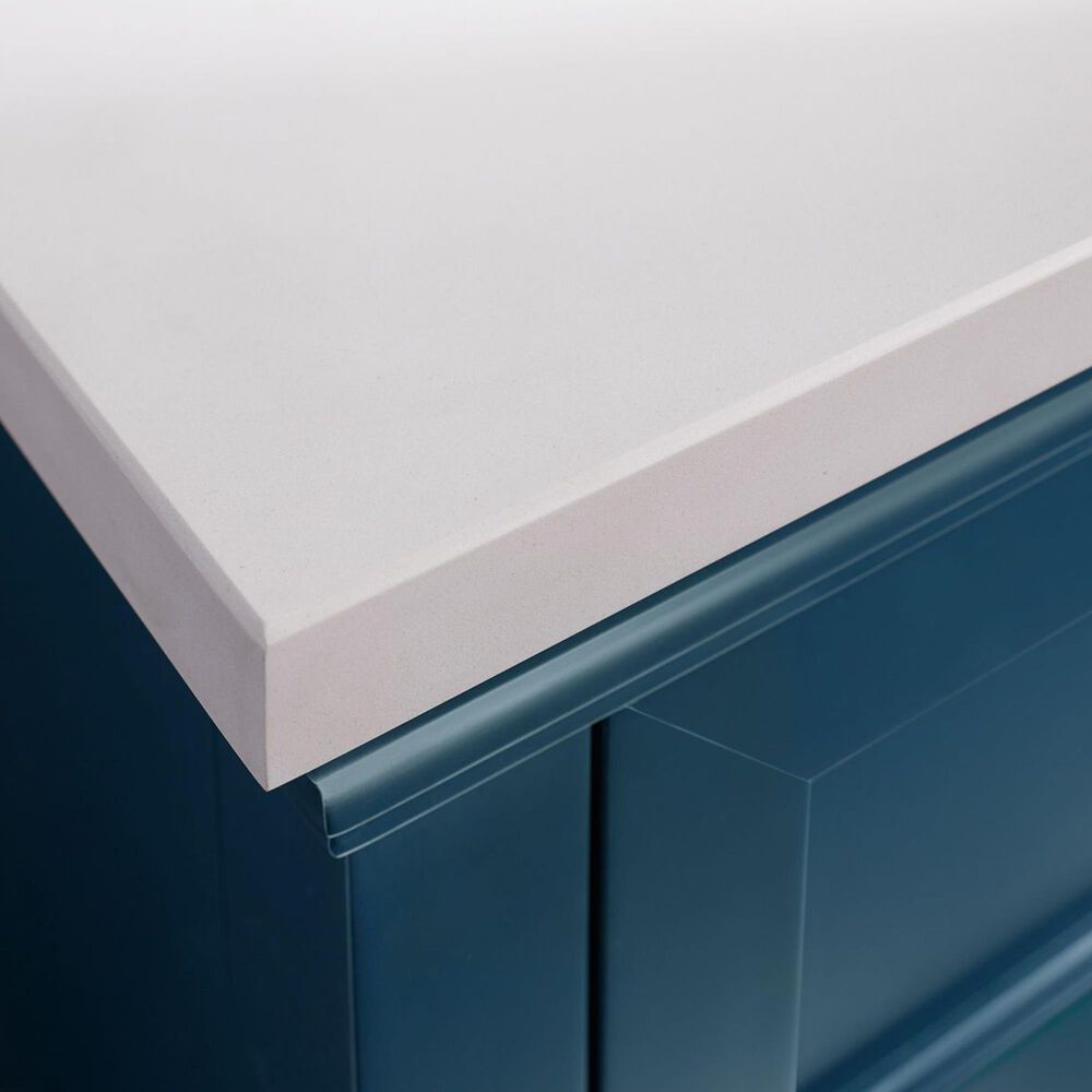 Kohler Charlemont 36&quot; Single Bathroom Vanity in Tidal Blue with 3 cm White Quartz Top and Rectangular Sink, , large