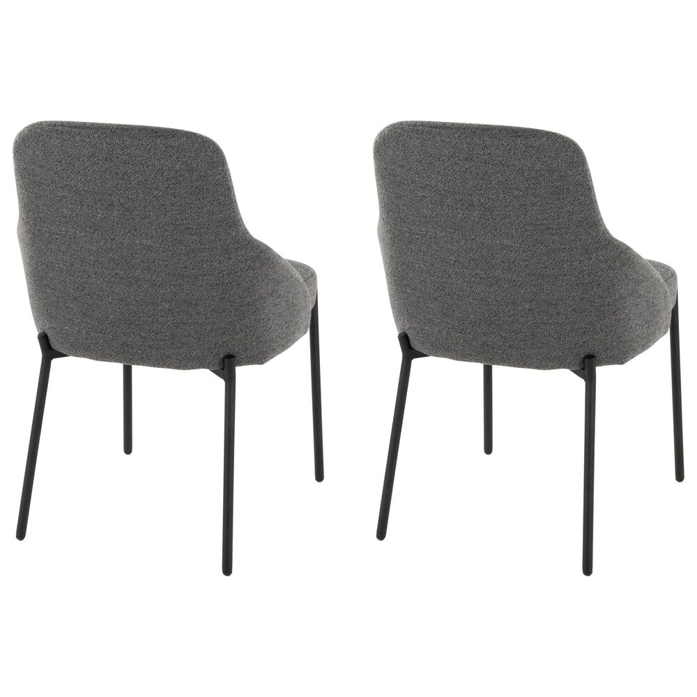 Lumisource York Side Chair with Dark Grey Upholstered in Black &#40;Set of 2&#41;, , large