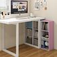 HOMLUX 3-Tier Bookcase with Decorative Open Shelves in White and Pink, , large