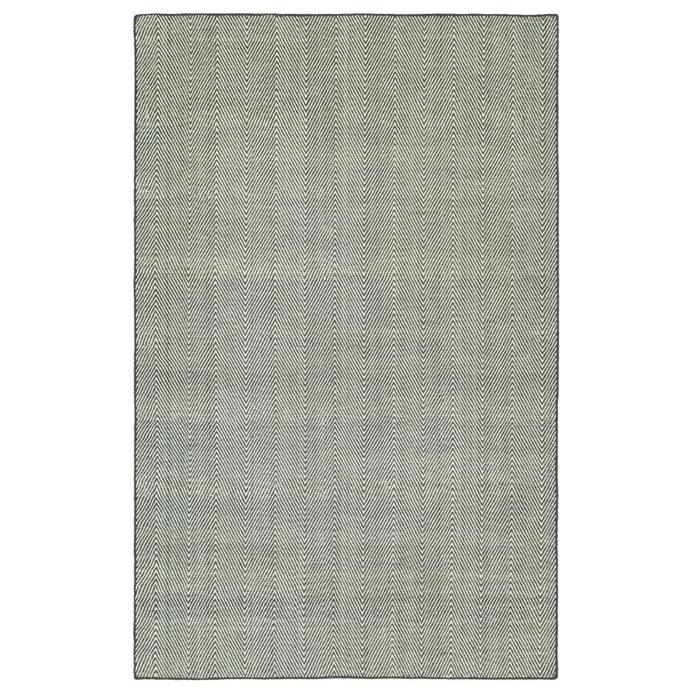 Kaleen Rugs Ziggy ZIG01-75 9" x 12" Grey and White Indoor/Outdoor Area Rug, , large
