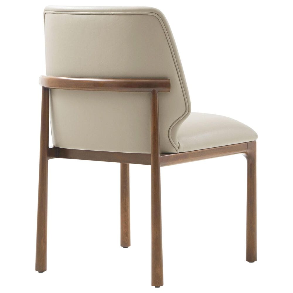 Theodore Alexander Kesden Dining Side Chair with Humus Leather and Pyramid Brown, , large