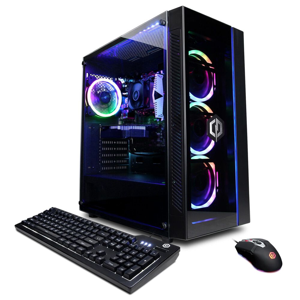 CyberpowerPC Gamer Master Desktop | AMD Ryzen 3 4100 - 8GB RAM - NVIDIA GeForce RTX 3050 - 500GB SSD in Black, , large