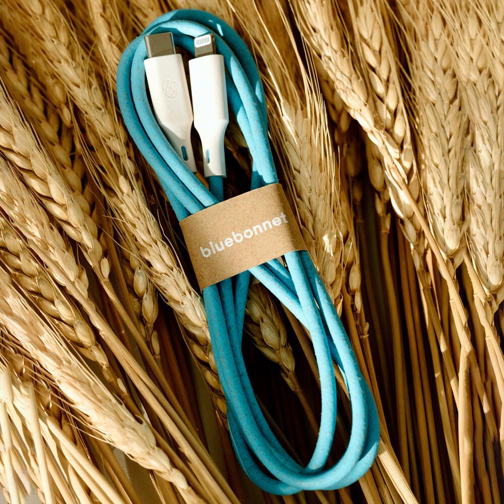 Bluebonnet Cases 4&#39; Cable USB-C to Lightning Phone Charger in Blue, , large