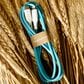 Bluebonnet Cases 4" Cable USB-C to Lightning Phone Charger in Blue, , large