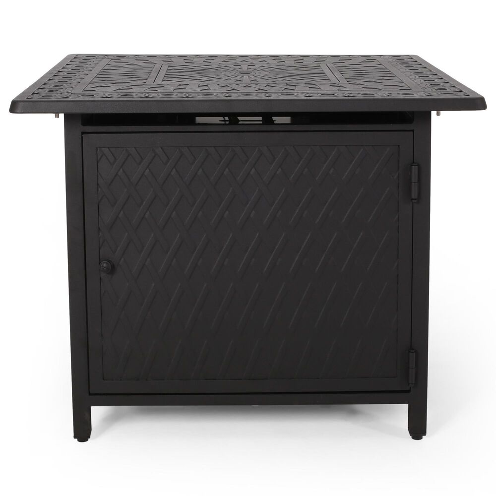 Noble House Aspen Square Fire Pit in Matte Black, , large
