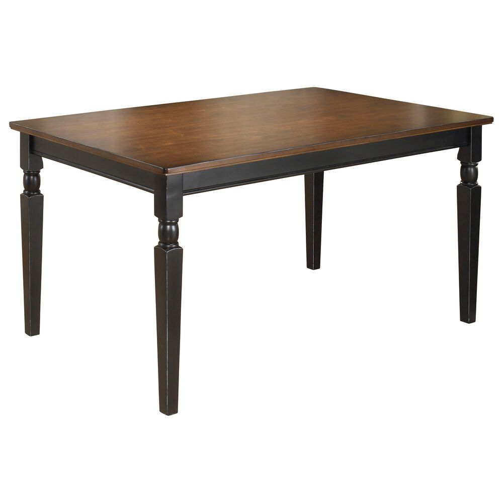 Ashley Owingsville 6-Piece Dining Set in Black and Brown, , large