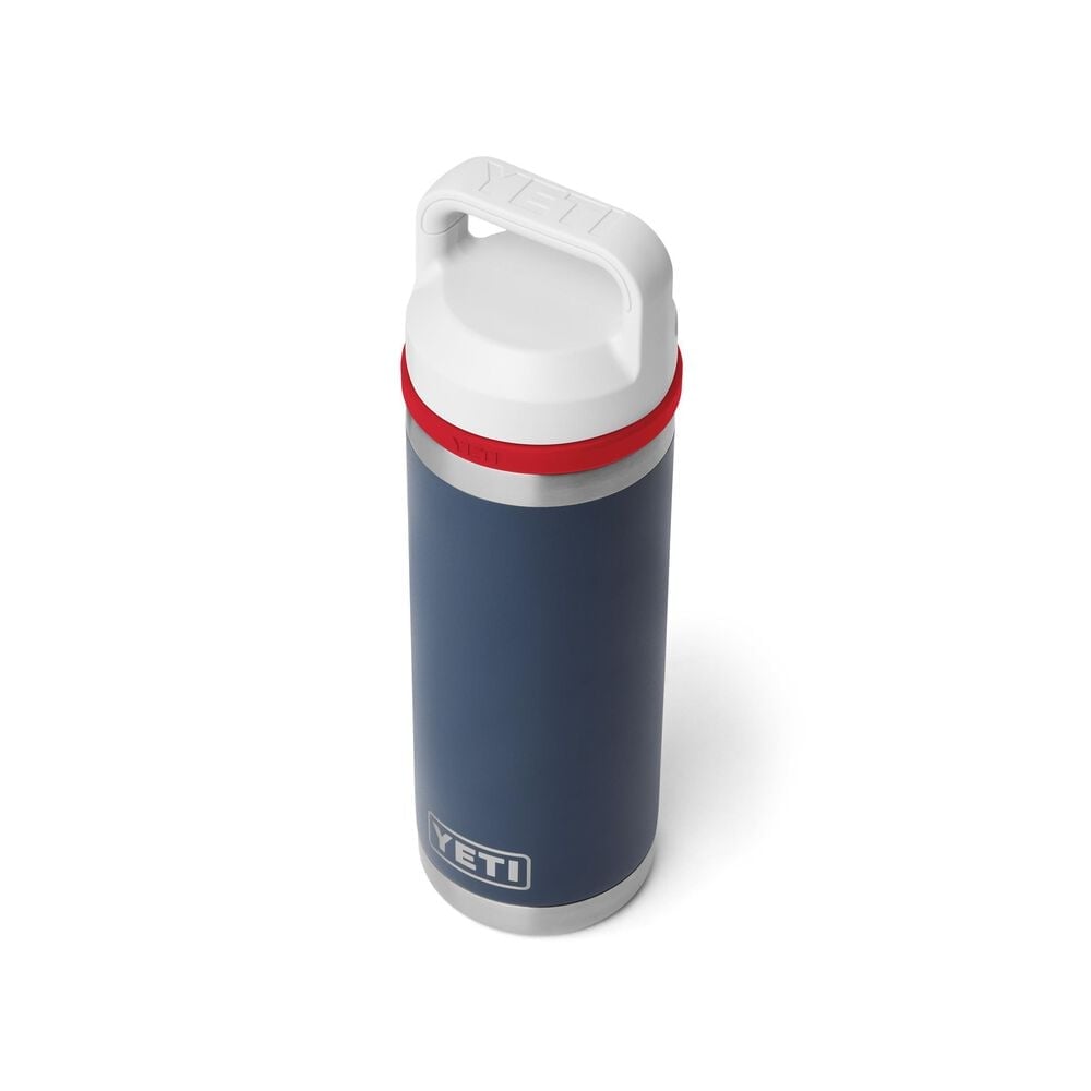 YETI Rambler 18 Oz Water Bottle with Chug Cap in Patriotic Navy/Rescue Red/White, , large