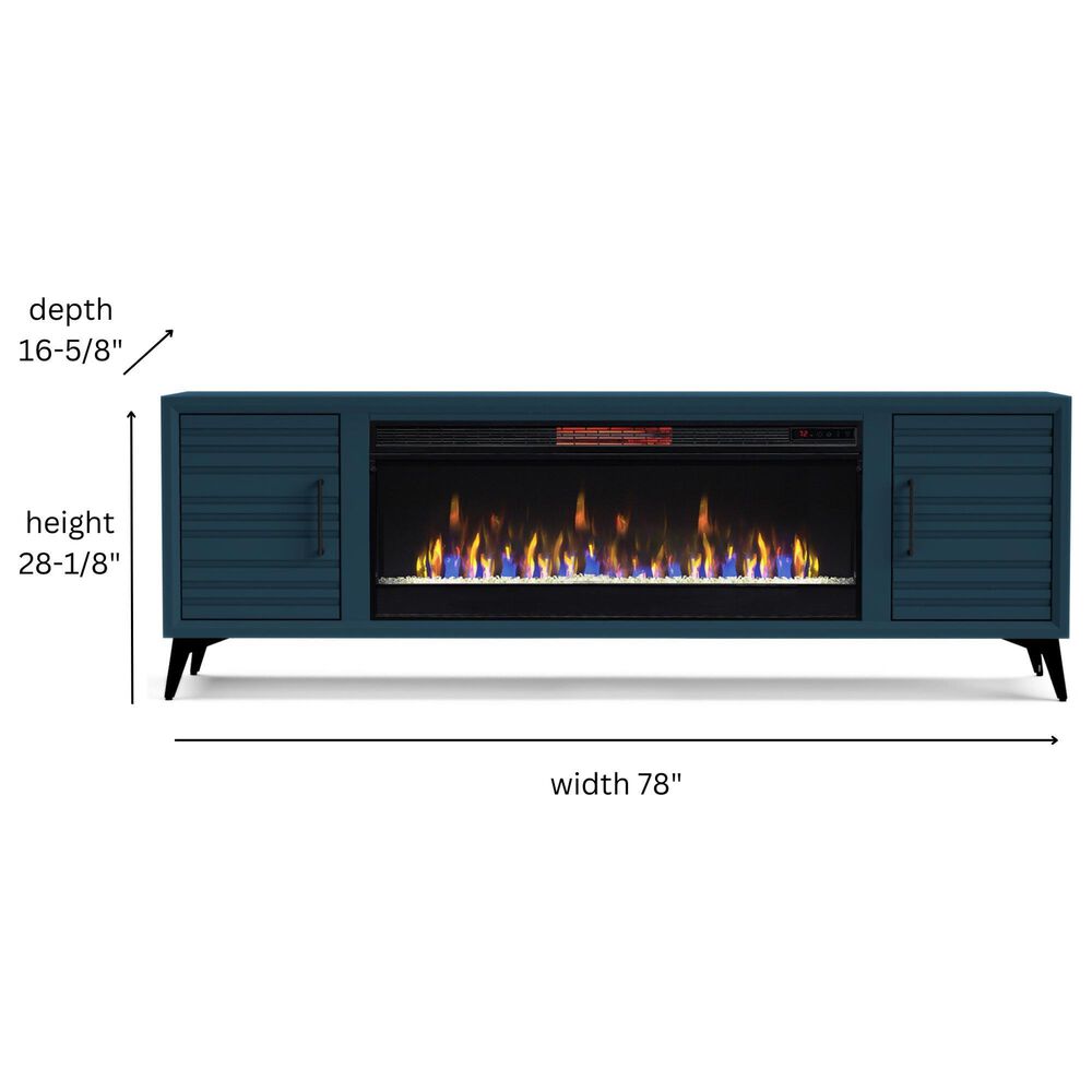 Endress International Malibu 78" Fireplace TV Stand in Denim, , large