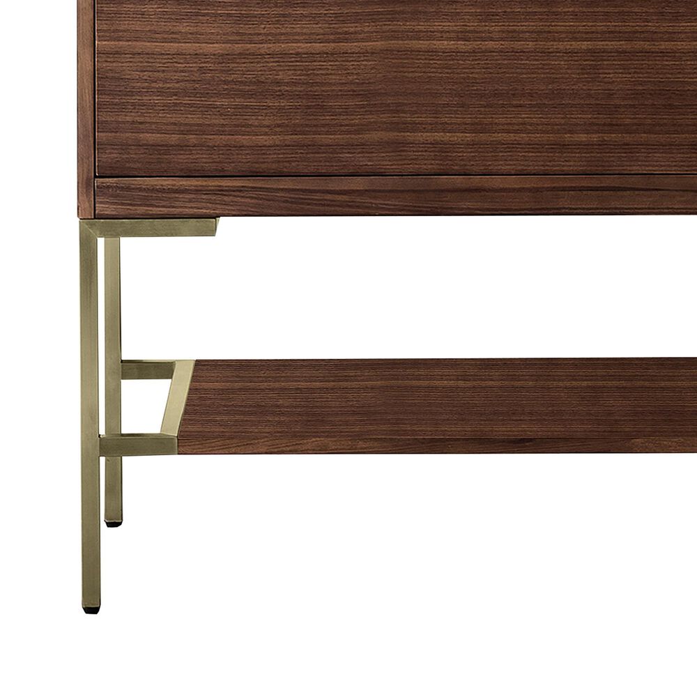 James Martin Vanities Mantova 35.4&quot; Single Vanity Cabinet in Mid-Century Walnut and Champagne Brass, , large