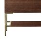 James Martin Vanities Mantova 35.4" Single Vanity Cabinet in Mid-Century Walnut and Champagne Brass, , large