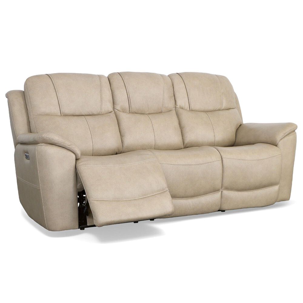 Flexsteel Crew Power Sofa and Loveseat Set in Pebble, , large