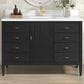 James Martin Vanities Myrrin 48" Vanity in Carbon Oak with 3 cm White Zeus Quartz Top, , large