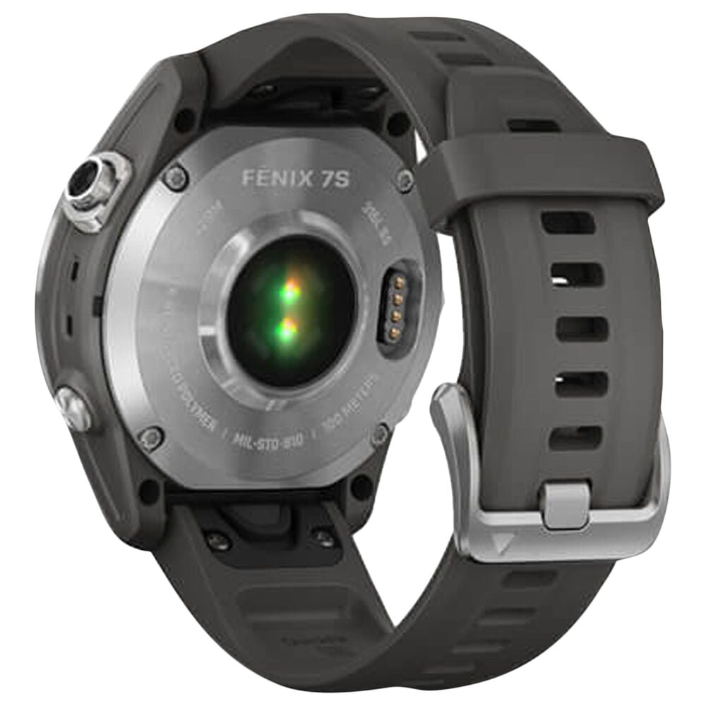 Garmin Fenix 7S Standard Edition Smartwatch in Silver with Graphite Band, , large