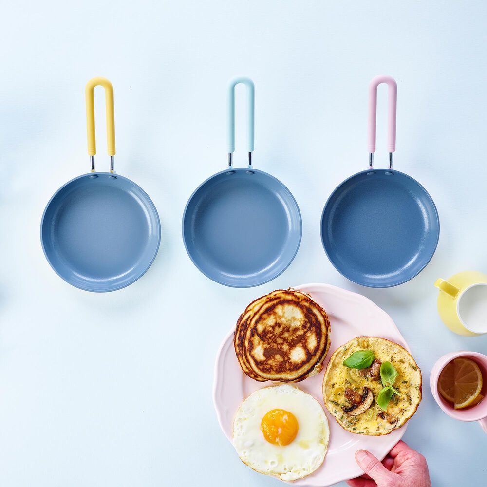 Green Pan Mini 5" Round Ceramic Nonstick Frypan in Yellow, , large