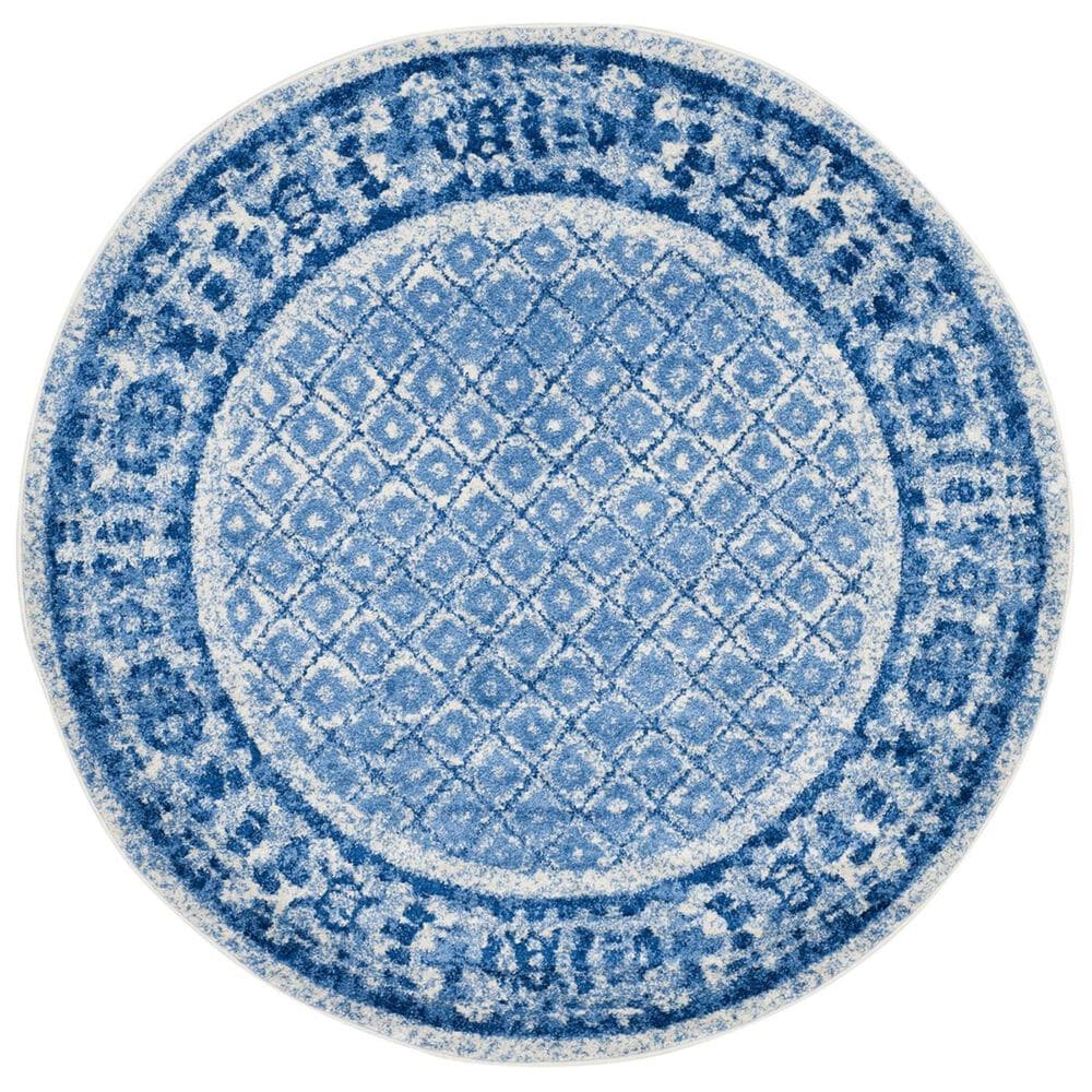 Safavieh Adirondack ADR110D-6R 6" x 6"  Silver/Blue Round Rug, , large